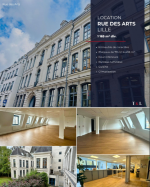 Découvrez ces bureaux à Lille Rue des Arts, dans un immeuble de caractère